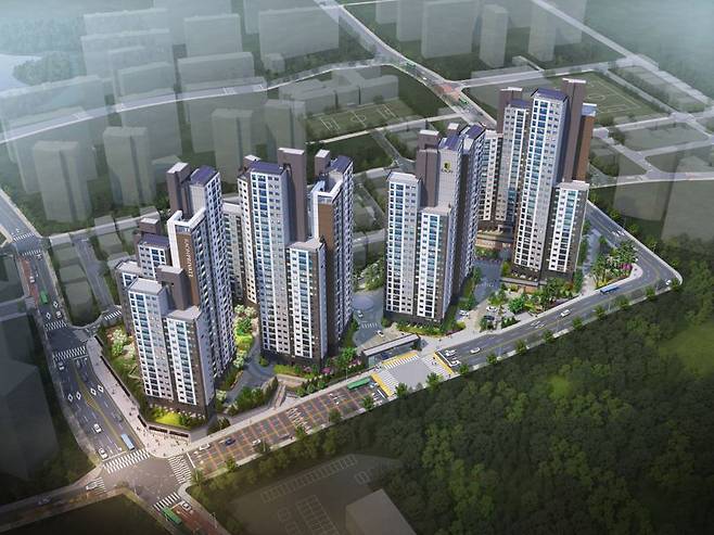 전주 라온프라이빗 퍼스티브 조감도. 라온건설 제공