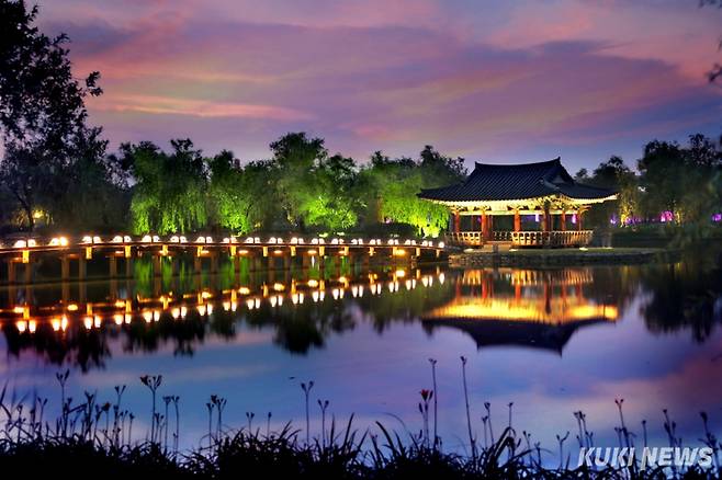 부여 궁남지 야경.