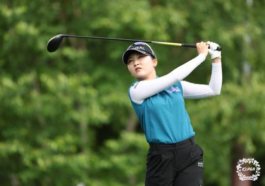 이예원, 10번 홀 티샷. 사진[연합뉴스]