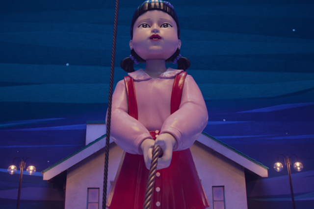 ‘오징어 게임’ 시즌3의 한 장면. 목숨을 건 고공 줄넘기 게임이 진행된다. 넷플릭스