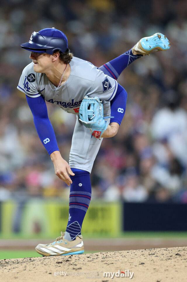 투수로 마운드에 오른 LA 다저스 키케 에르난데스./게티이미지코리아