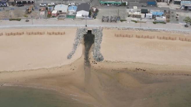 다대포 동측 해변 우수관로