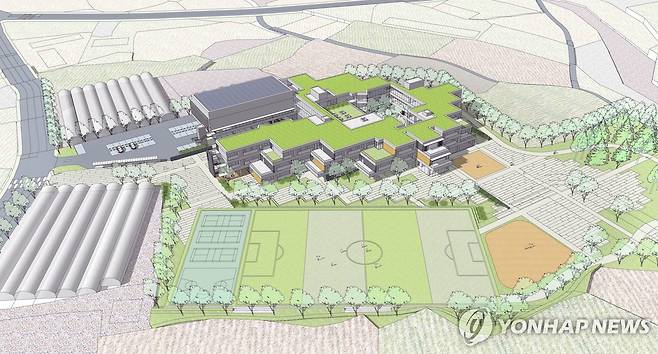 제주 서부중학교 조감도 2027년 3월 부분 개교 예정인 가칭 서부중학교 조감도. [제주도교육청 제공]