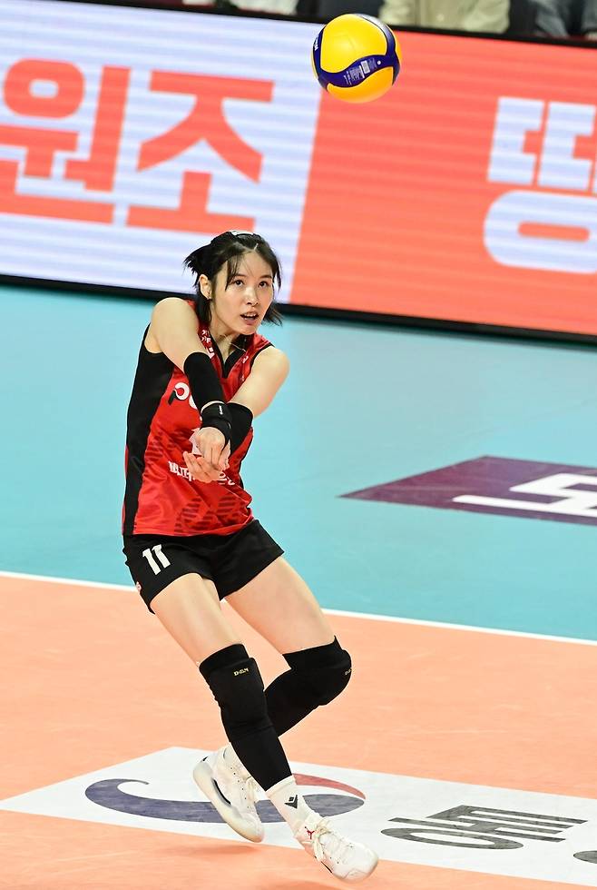 페퍼저축은행에서 뛰었던 채선아 [한국배구연맹 제공. 재판매.DB 금지]