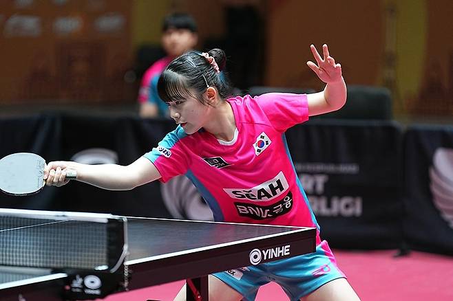 U-15 여자단식에 나선 허예림 [대한탁구협회 제공. 재판매 및 DB 금지]
