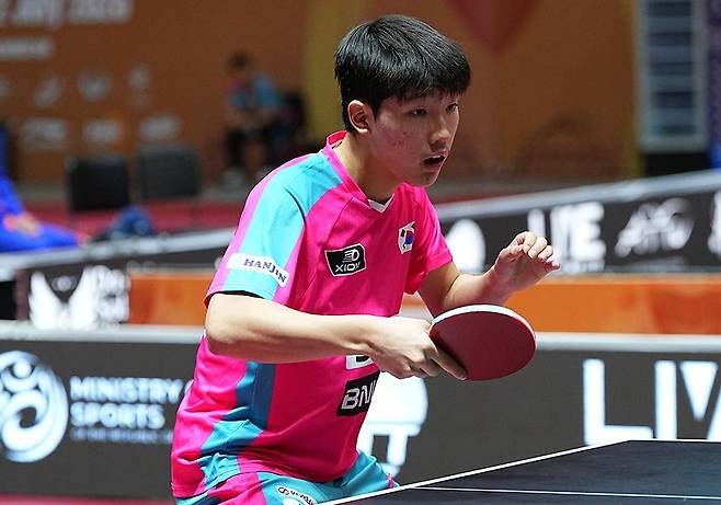 U-15 남자단식에 나선 이현호 [대한탁구협회 제공. 재판매 및 DB 금지]