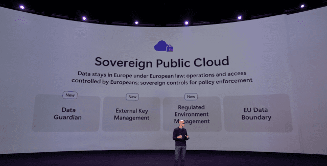 마이크로소프트는 퍼블릭 클라우드에 '데이터 가디언'을 적용했다. (사진=마이크로소프트 행사 캡처)