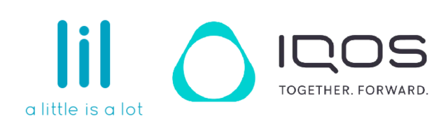 올해 한국 전자담배 시장 1위 자리를 차지하기 위한 KT&G와 한국필립모리스의 점유율 싸움이 치열하게 펼쳐지고 있다. 사진은 KT&G 전자담배 브랜드 릴(왼쪽)과 한국필립모리스 전자담배 브랜드 아이코스(오른쪽) 로고. 각 사 제공