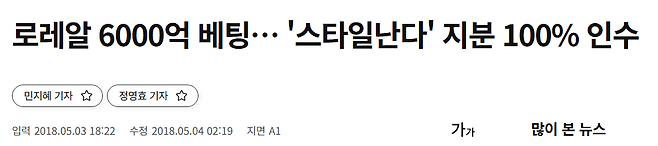 image.png 준오헤어 8천억 인수설에 생각나는 회사 \'스타일난다\' 근황