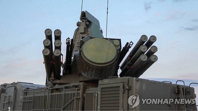지난 2022년 9월 30일 우크라이나 전선에서 포착된 러시아군의 '판치르 S-1' 야전 방공 체계.타스연합뉴스