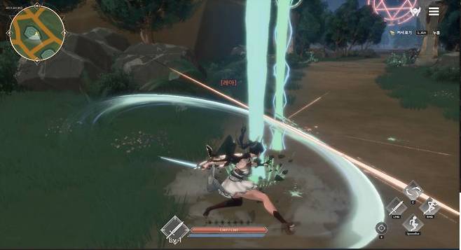 액션의 재미를 느낄 수 있도록 신경써서 개발 중이다