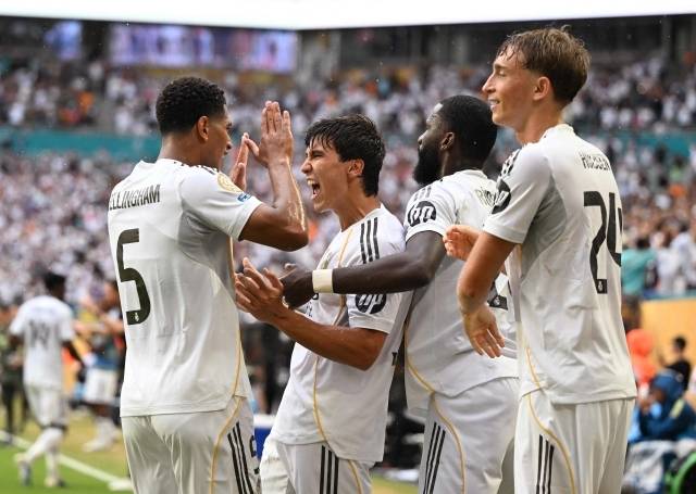 레알은 2일(한국시간) 미국 플로리다주 마이애미의 하드록 스타디움에서 열린 유벤투스와의 2025 FIFA 클럽 월드컵 16강전에서 1-0 승리, 8강에 진출했다. 사진=AFP=연합뉴스