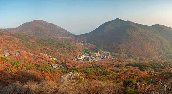 금정산 범어사의 가을.