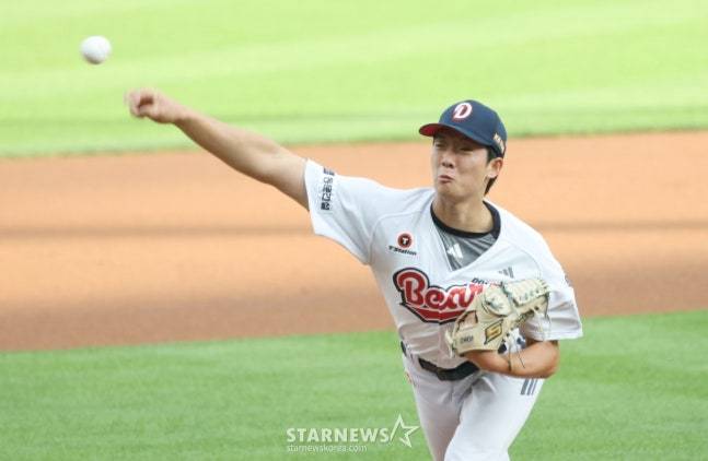 역투하는 최민석. /사진=김진경 대기자