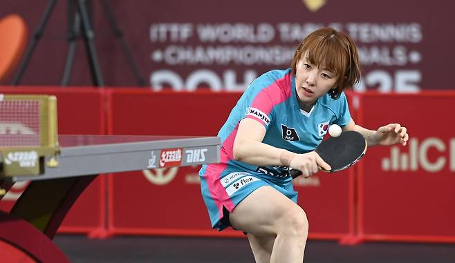 올해 도하 세계선수권에 나선 서효원의 경기 장면 [대한탁구협회 제공. 재판매 및 DB 금지]