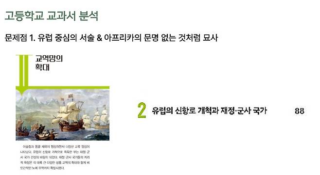 반크의 고등학교 세계사 분석 사례 [반크 제공. 재판매 및 DB 금지]