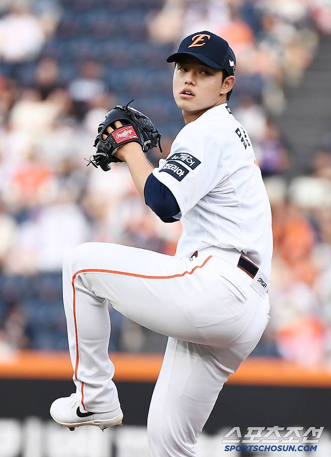 2일 대전 한화생명볼파크에서 열린 NC-한화전. 한화 선발투수 문동주가 투구하고 있다. 대전=정재근 기자 cjg@sportschosun.com/2025.7.2/