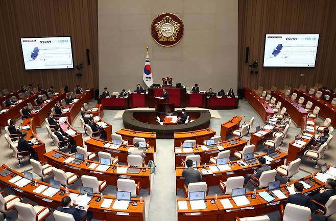 1일 오전 서울 여의도 국회에서 열린 제426회국회(임시회) 예산결산특별위원회 제2차 전체회의가 열리고 있다. 2025.7.1/뉴스1