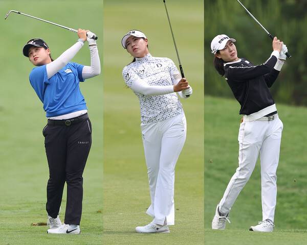 2025년 한국여자프로골프(KLPGA) 투어 제15회 롯데 오픈에 출전하는 최혜진, 성유진, 이정민 프로. 사진제공=KLPGA