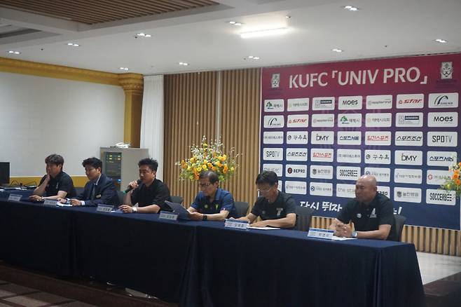 안정환 대학축구연맹 UNIV PRO 총괄 디렉터 취임식이 3일 강원 태백시 태백호텔에서 열렸다. 사진=대학축구연맹
