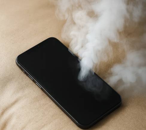 날씨가 더워지면서 휴대전화 화재에 대한 우려가 커지고 있다. 사진은 AI로 생성한 이미지. [사진=챗GPT]