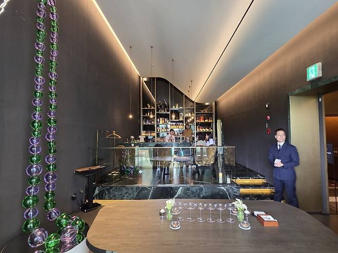 지난 3일 서울 강남에 위치한 디아드 멤버스 라운지에서 진행된 기자간담회에서 디아드 내부를 둘러봤다./사진=박수림 기자