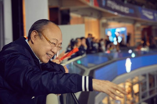 3일 대전 한화생명 볼파크를 찾은 김승연 회장. 사진=한화 제공