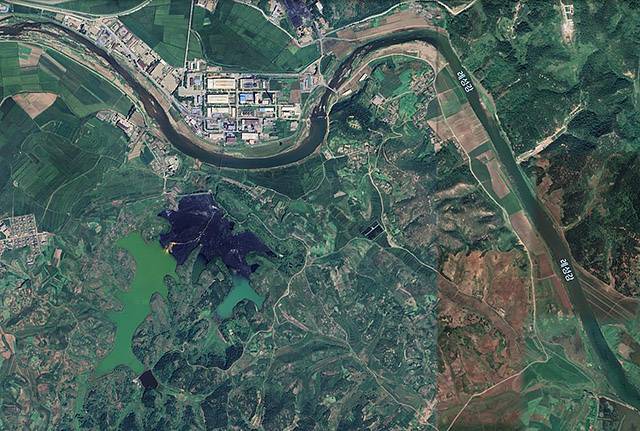 ▲ 북한 평산에 위치한 우라늄 정련공장. ⓒ구글어스 갈무리.