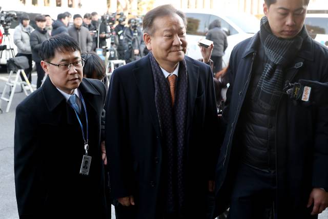 이상민 전 행정안전부 장관이 지난 2월 서울 종로구 헌법재판소에서 열린 윤석열 대통령 탄핵 심판 7차 변론기일에 증인으로 출석하고 있다. / 연합뉴스