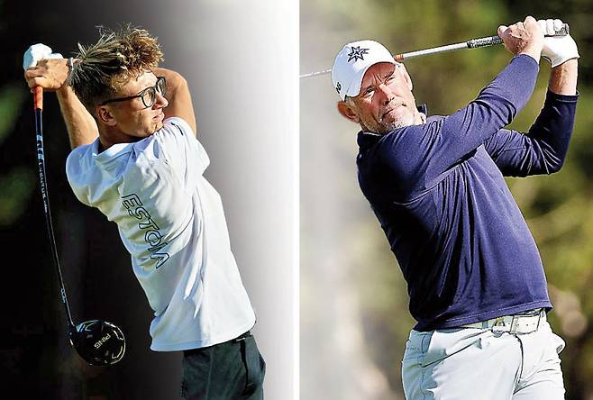 20살 청년 리차드 테더(왼쪽)가 디 오픈 챔피언십 예선을 극적으로 통과해 오는 17일부터 북아일랜드 로열 포트러시에서 열리는 제153회 디 오픈에 출전하게 됐다. 전 세계 1위 리 웨스트우드(오른쪽)도 예선을 통과해 출전권을 잡았다. 게티이미지코리아