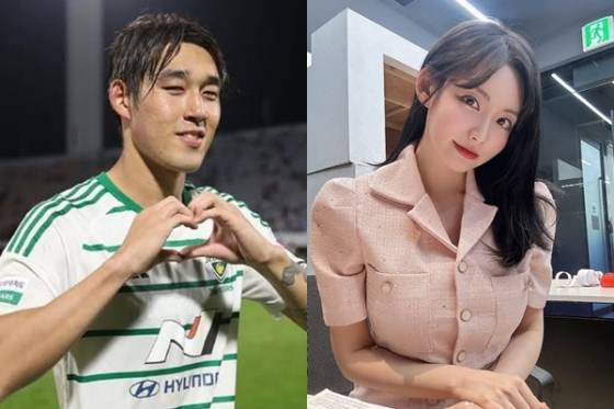 송민규(왼쪽)와 곽민선. /사진=송민규, 곽민선 SNS 갈무리