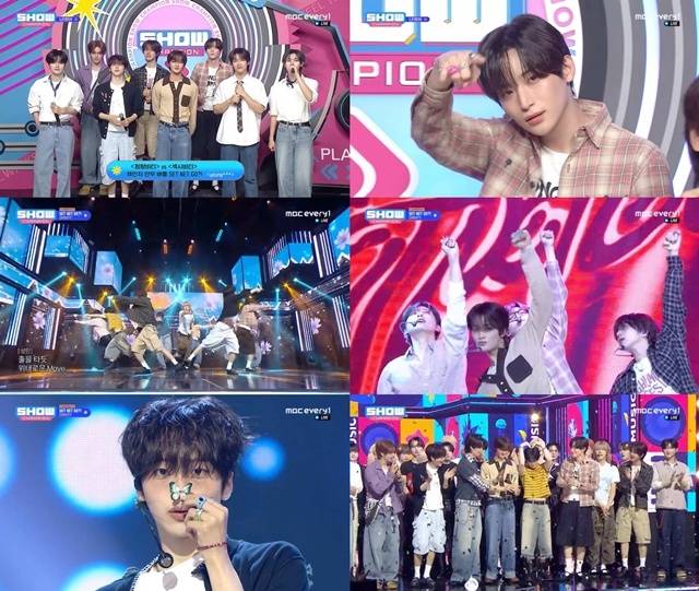 크래비티. 사진l MBC every1, MBC M ‘쇼! 챔피언’ 방송 캡처