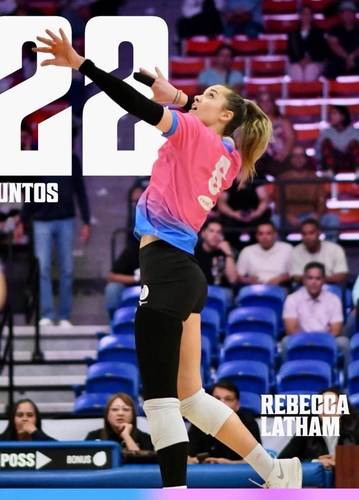 메츠 선수 시절 스파이크하는 레베카 [레베카 인스타그램 캡처. 재판매.DB 금지]