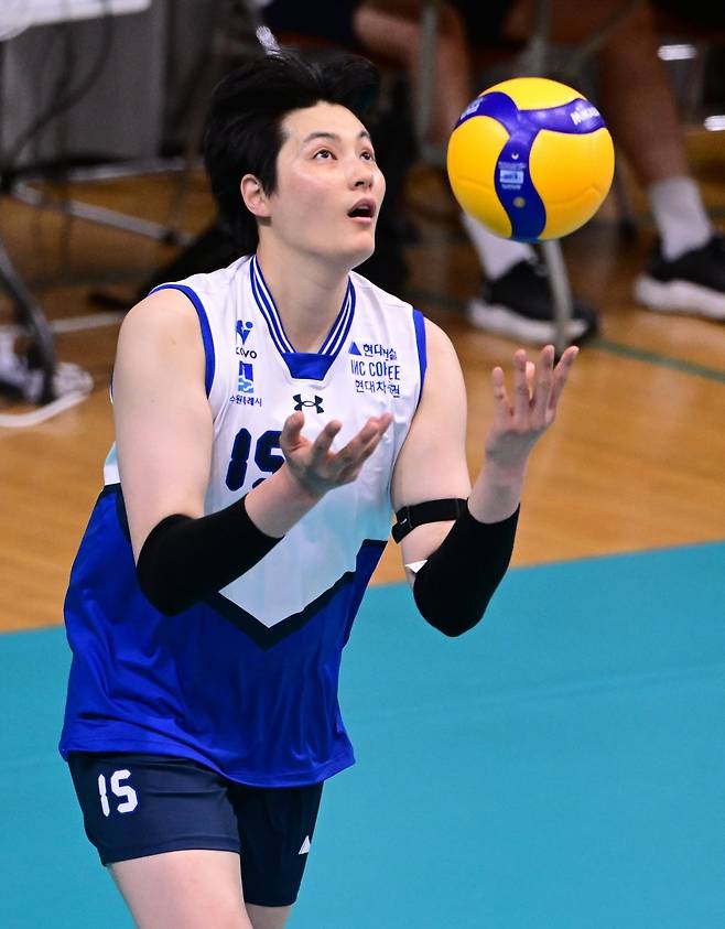 현대건설의 김희진 [한국배구연맹 제공. 재판매 및 DB 금지]