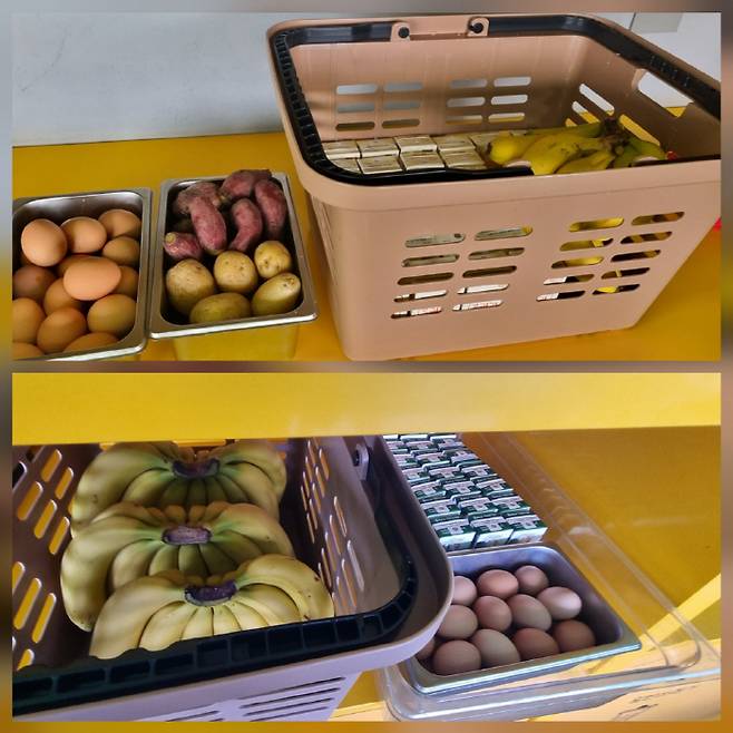 경기 도중 제공되는 간식. 사진=SSG 랜더스