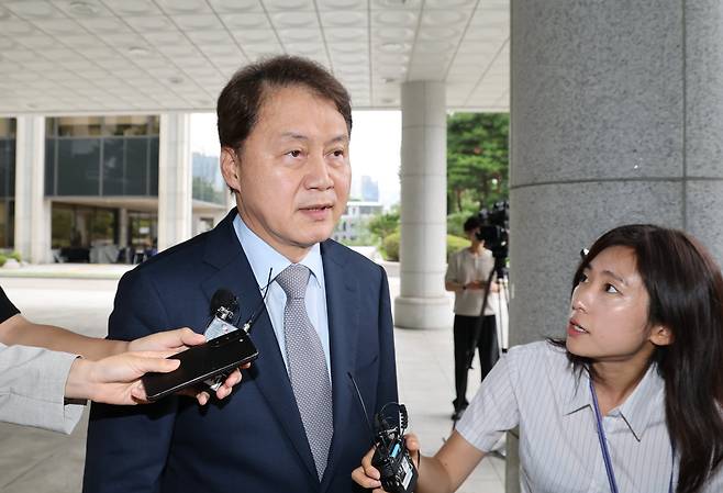 2025년 7월 3일 서울 서초구 서울고검에서 김주현 전 민정수석이 내란특검 조사를 위해 출석 하고 있다. /장경식 기자
