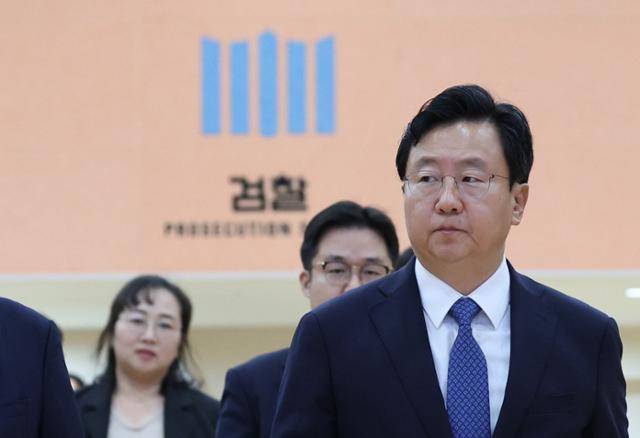 정진우 신임 서울중앙지검장이 4일 서울 서초구 서울중앙지검에서 열린 취임식에 참석하고 있다. 뉴시스