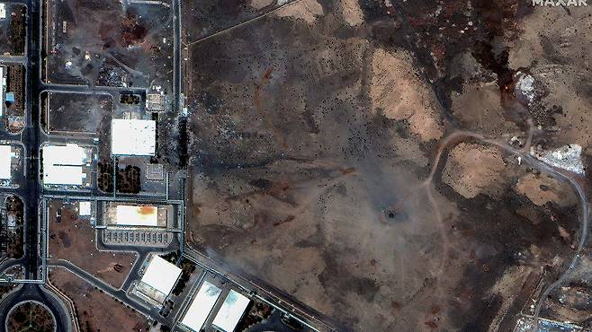 이란 나탄즈 핵시설을 찍은 막사(MAXAR)의 위성사진