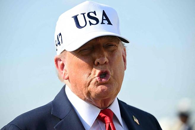 도널드 트럼프 미 대통령. AFP연합뉴스