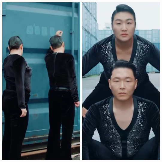 가수 싸이와 개그우먼 이수지가 ‘닮은꼴’을 넘어선 쌍둥이 비주얼로 또 한 번 웃음을 자아냈다.사진=싸이 SNS