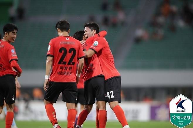 Mo Jae -hyun is pleased after scoring. Photo = Korea Professional Football Federation