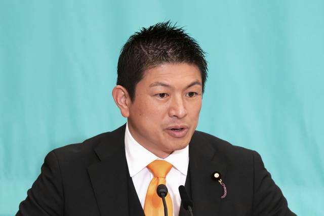 가미야 소헤이(神谷宗幣) 참정당 대표. AP통신 뉴시스