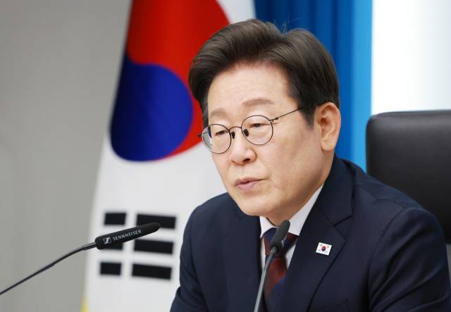 ▲이재명 대통령이 3일 서울 용산 대통령실 청사에서 열린 2차 수석보좌관회의에서 발언하고 있다. ⓒ연합뉴스
