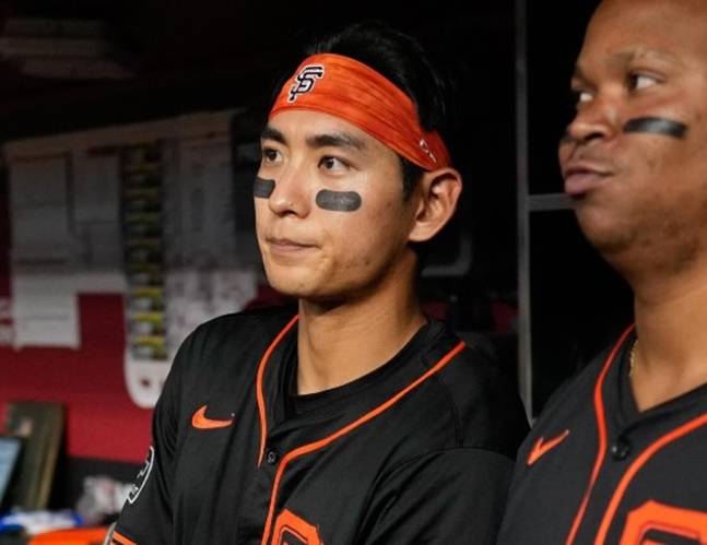 이정후(왼쪽)와 데버스의 모습. /사진=샌프란시스코 자이언츠 공식 SNS