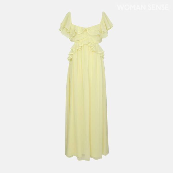 옐로 쉬폰 드레스 47만9천원 베르니스