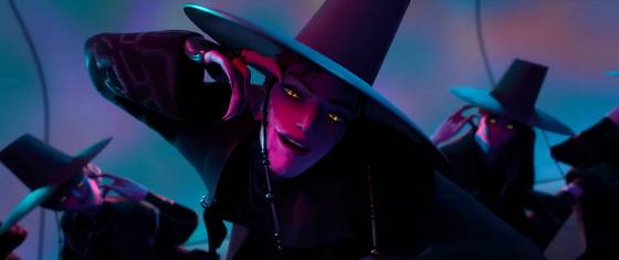 애니메이션 ‘케이팝 데몬 헌터스’ 중에서 악귀 아이돌 ‘사자 보이즈’. 이들의 곡 '유어 아이돌'은 4일 현재 미국 스포티파이에서 1위를 차지했다. [사진 넷플릭스]