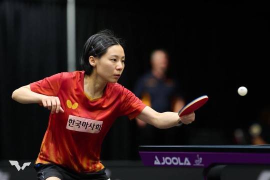 WTT 미국 스매시에 나선 최효주의 경기 장면. 사진[연합뉴스]