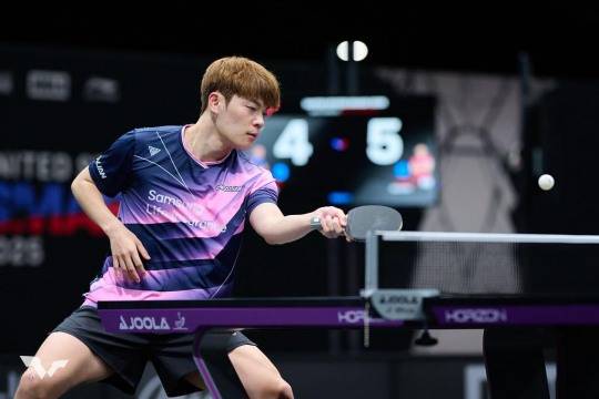 WTT 미국 스매시에 나선 조승민의 경기 장면. 사진[연합뉴스]