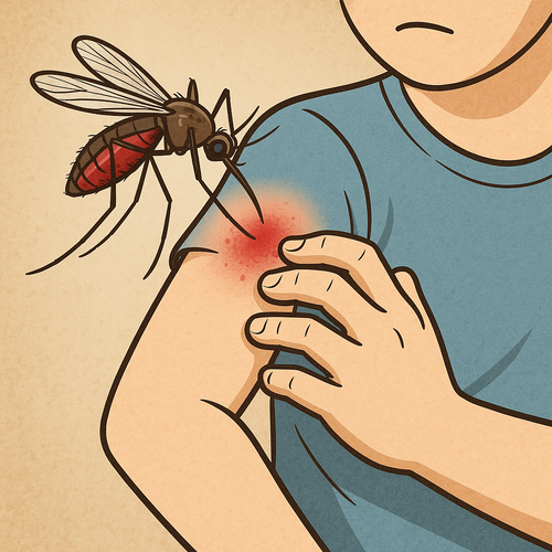 모기에 물리는 고통을 챗GPT로 생성한 이미지. [챗GPT]
