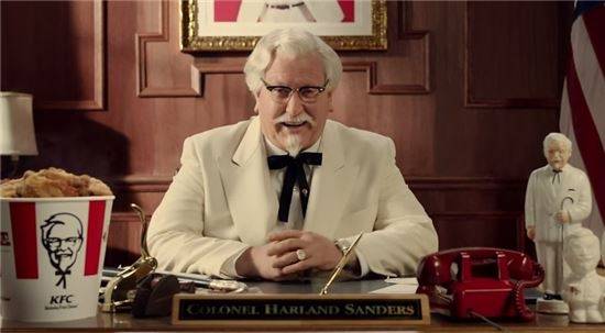 TV 광고 속 켄터키프라이드치킨(KFC) 할아버지 커넬 샌더스. 자료 사진